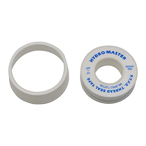 HYDRO MASTER Teflon PTFE Thread Seal Tapes,Used in Shower Heads and Pipe Threads,1/2\" X 520\",White