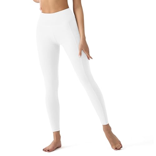 Image of YUDSUD High Waisted Leggings for Women with Pockets - Tummy Control Capris Yoga Pants for Workout Running Athletic Cycling