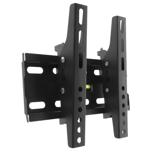 HOMSFOU 15-42 Inch Height-Adjustable Tv Wall Mount No Stud Fixed Tv Bracket Sturdy Iron Hanger
