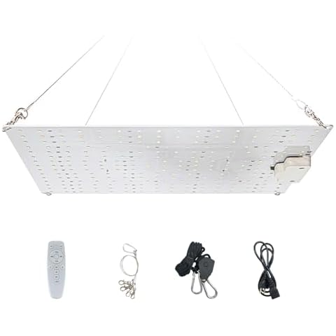UNISHOW 1000Watt LED Grow Light 2x2ft Coverage, Dimmable Full Spectrum Hanging Growing Lamps for Hydroponic Indoor Plants Seeding Flower Veg/Bloom Greenhouse Grow Tent(Actual Power 65W) Cover