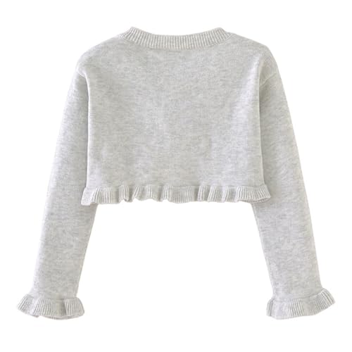 Toddler Girls Cardigan Sweater Bolero Shrug Long Sleeve Knit Cropped Sweater Cardigans Fall Jacket Coats Tops2
