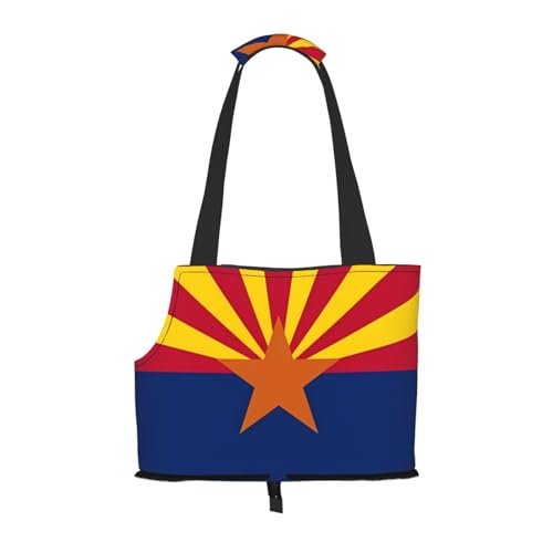 Arizona Flag Pet Tote Bag - Waterproof and Wear-Resistant Portable Shoulder Bag for Small Dogs and Puppies