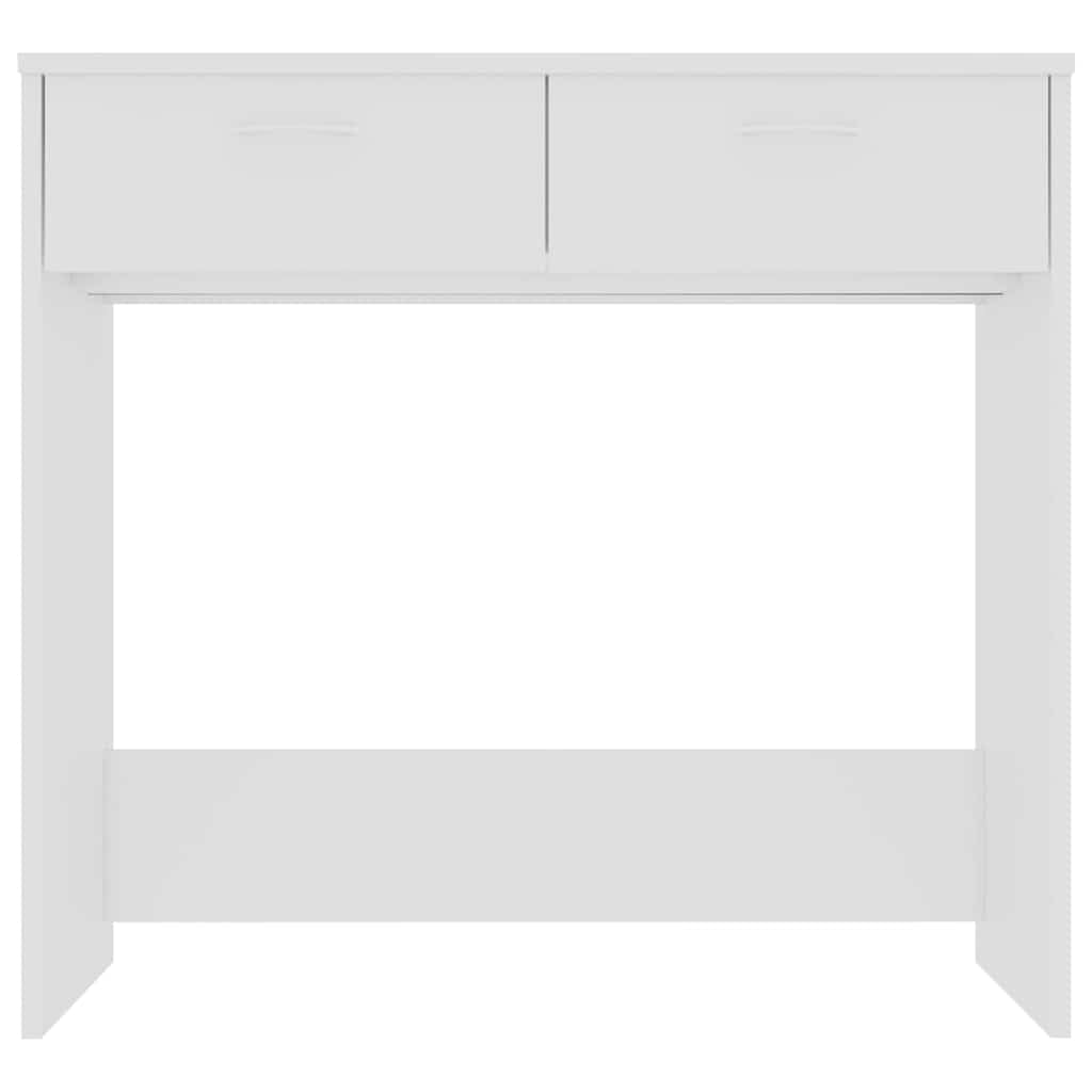 Białe biurko 80 x 40 x 75 cm z drewna wielowarstwowego z szufladami