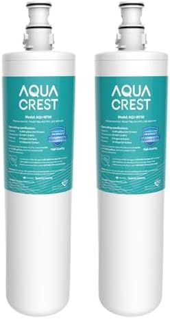 AQUA CREST 3US-PF01 Under Sink Water Filter, NSF/ANSI 42 Certified Replacement for Filtrete® 3US-PF01, 3US-MAX-F01H, Delta RP78702, Manitowoc K-00337, K-00338 Water Filter, 2 Pack, No.AQU-WF00