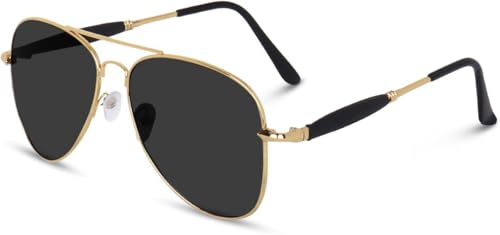 Image of Legend Eyewear Aviator Sunglasses (For Men & Women, Black) Dabangg Aviator Black Gold