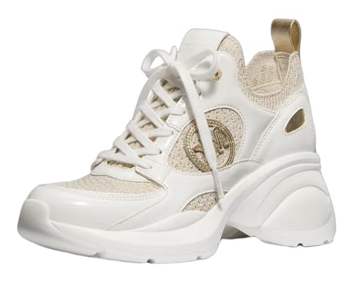 Michael Kors Women's Zuma Knit Trainer, Pale Gold, 7