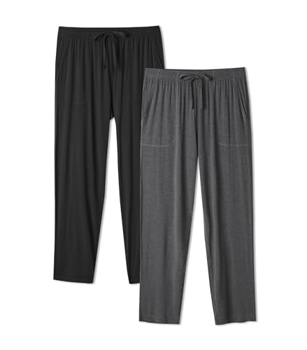 DAVID ARCHY Mens Pajama Pants Bamboo Rayon...