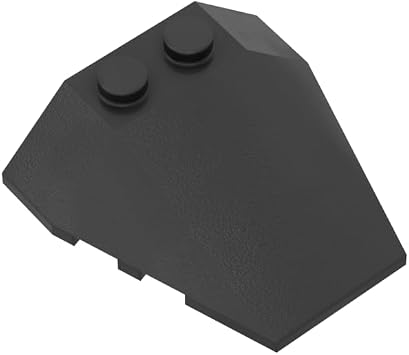 Gobricks 48933 Wedge Sloped 4X4 Triple, No Stud Notches, Black, 10 pcs