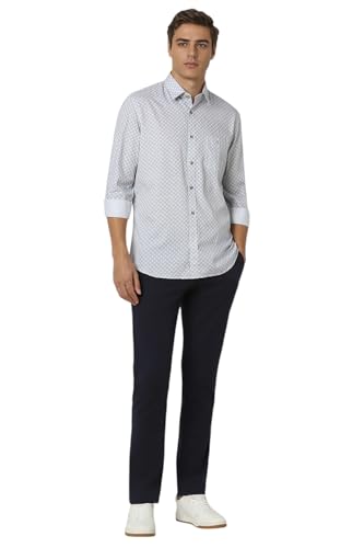 Image of Van Heusen Casual Printed Shirt for Men| Premium Cotton| Full Sleeves| Slim Fit |Breathable Fabric