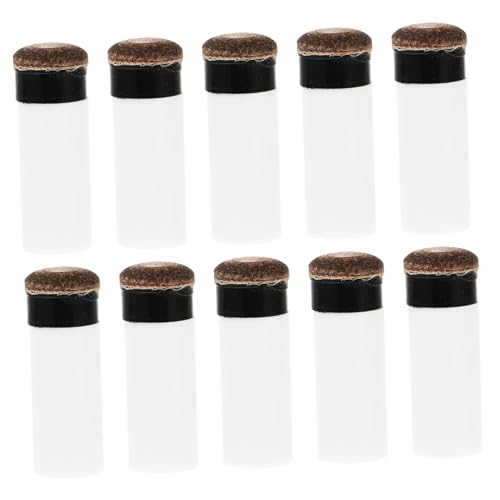 Mikikit 10Pcs Screw Billiard Cue Tips Replacement Durable Tips for Pool Cues Easy to Install Billiard Repairing Parts Convenient and Use