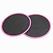 XIASABA Core Sliders Dual Sided Gliding Discs Full Body Workout Fitness Home Exercise Equipment Round Portable for Strength Training (Roseate)