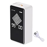 LZEXIN Digital Visual Timer for Kids, 0-99mins Sand Timer with Gravity Sensor, Hourglass Animation, Type-C Rechargeable Magnetic Visual Timer for Classroom, Cooking, Fitness, Baking, ADHD(White)