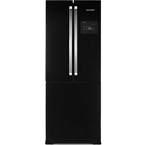 Geladeira Brastemp Frost Free Side Inverse 540 litros Preto com Ice Maker - BRO80AE 110V
