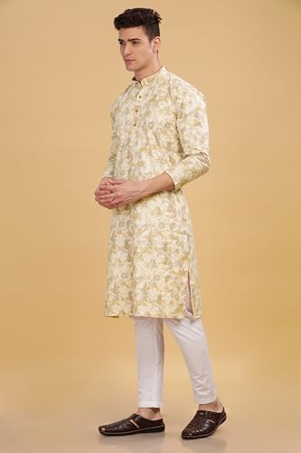 Image of BE ACTIVE Cotton Kurta for Men | Traditional and Classy Design | Indian Kurta | Full Sleeve Kurta