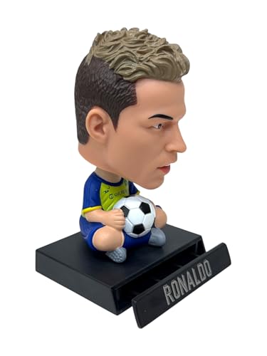 Image of AUGEN Super Hero Ronaldo C Action Figure Limited Edition Bobblehead with Mobile Holder for Car Dashboard, Office Desk & Study Table (Pack of 1)