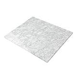 Carrara Marble Cutting Board for Kitchen, 20 x 16 Inch Large Marble Pastry Slab, White Stone Cutting Board for Dough Kneading, Baking, Rolling, Cheese