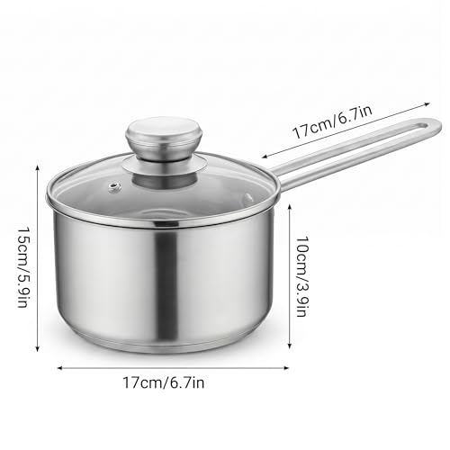 Poêle antiadhésive casserole 1L pour plaque de cuisson électrique et induction