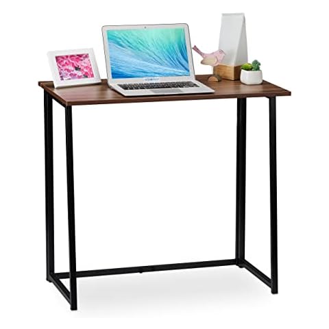 Relaxdays Schreibtisch klappbar, platzsparender Bürotisch Cover