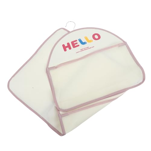 VALICLUD Hanging Organizer with Transparent Window Non Woven Storage Bag for Accessories Heavy Duty Hooks for Easy Installation for Closet Door Storage Design Powder