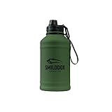 SMILODOX Trinkflasche 2l Edelstahl I Sport & Outdoor Wasserflasche 2 Liter mit Trinkaufsatz I Geeignet für kalte & warme Getränke I 100% Rostfreier Stahl I Spülmaschinengeeignet I 2,2l, Grün