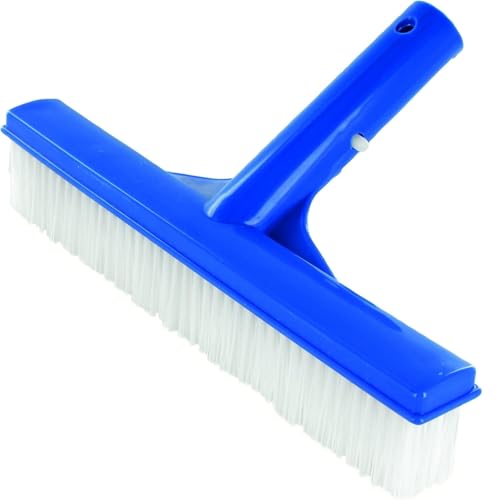 TECHZOCO Cepillo Limpia Piscina, Barredor de Piscina, Accesorio Limpieza de Piscina, Compatible con el Mango telescópico de 30 mm de diámetro, Tamaño del Cepillo 25 cm, Plástico