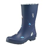 Galleria Enterprises Navy-Cats & Dogs Mid-Calf Rain Boot