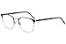 Saint Laurent SL 224 002 Black Silver Metal Square Eyeglasses 52mm