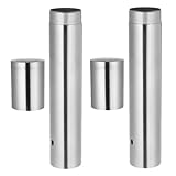 ibasenice Tube de Certificat en Acier Inoxydable Argenté, Porte Document Cylindrique Portable Lisse, Lot de 2 pour Certificats de Naissance, Rangement Élégant pour Diverses Occasions