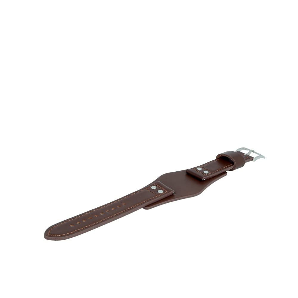 Fossil Uhrenarmband 22mm Leder Braun Silber - CH-2891 | LB-CH2891