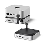 UGREEN Mac mini M4 Hub with M.2 NVMe SSD Slot, DisplayPort (8K60Hz Max) for Dual Monitor Setups, 4*USB-A 3.2, USB-C 3.2, SD/TF Card Reader 170MB/s & 3.5 mm Audio Compatible with Mac mini M4/Pro