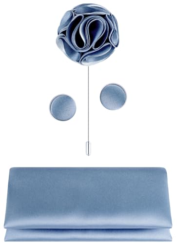 Image of Tie G .5pcs Tie set in a gift box : Tie sets : Solid color Neck tie,Satin Bow tie,Pocket Square, Lapel, Cuffs link