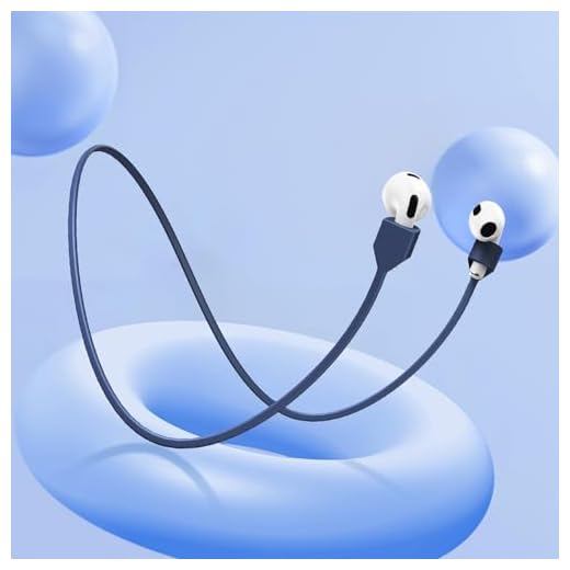 Magnetic Anti-Lost Rope Compatible with Airpods All, Soft Silicone Strap, Earbuds Holders Around Neck,Blue