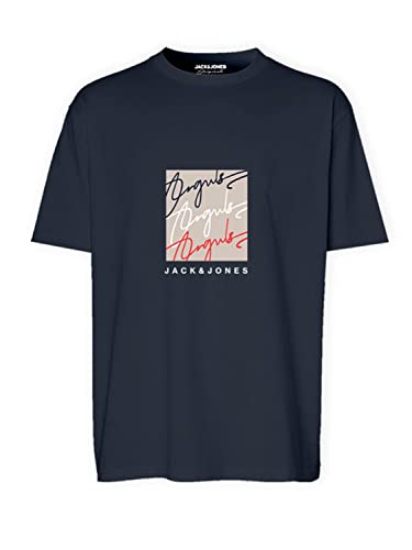JACK & JONES PLUS Jorjoshua SS Tee Crew Neck Pls T-Shirt, Blazer Bleu Marine, 4XL Homme
