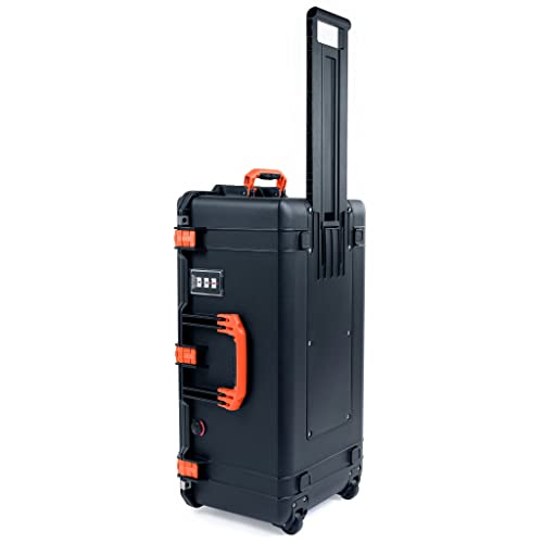 Pelican Color Case Black & Orange 1626 with Wheels. Comes Empty.