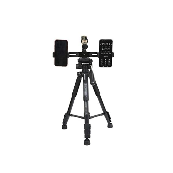 PIVFEDQX Mobiles Fotostativ, Metallhalterung mit Doppelkamera für Live-Streaming/Fotografieren/Videokonferenz…