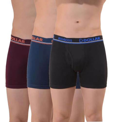 Image of Dollar Bigboss Men's Solid Cotton Trunk (Colour May Vary)