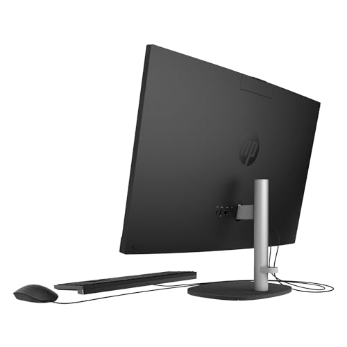 Image of HP Business 27 inch 13th i7 All in One Desktop Computer, FHD Display, 64GB RAM, 2TB SSD, IR Camera, RJ-45, Wi-Fi 6, Wired KB & Mouse, Windows 11 Pro, Black, with Adata 512 External SSD Bundle