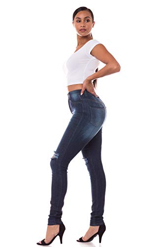Aphrodite High Waisted Jeans for Women - Hand Sanding Distressed Destroyed Ripped Skinny Fit High Rise Stretch Denim Pants2