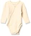 L'ovedbaby Unisex-Baby Organic Cotton Kimono Long Sleeve Bodysuit, Beige, 3/6 Months