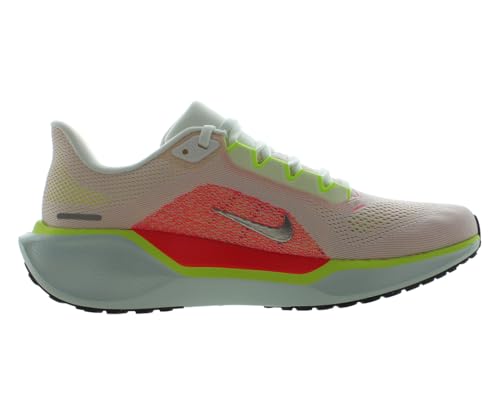 Image of Nike Air Zoom Pegasus 41 Unisex Shoes Size 9.5, Color: Summit White /Chrome-Multi-Colored