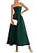 PRETTYGARDEN Cocktail Dresses for Women 2026 Summer Formal Elegant Tube Top Strapless Spring Wedding Guest Party Midi Dress(Dark Green,X-Large)