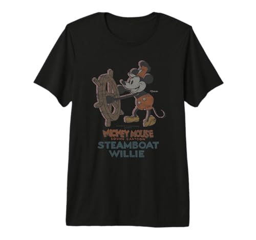 T-shirt Disney 100 Mickey Mouse Steamboat Willie, le cadeau parfait pour passionné