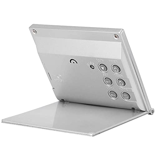 Portable Folding Alarm Clock With Leather Cover Travel Digital Led Alarm Clock Temperature Calendar Snooze 8 Groups Alarm Music #TOP4