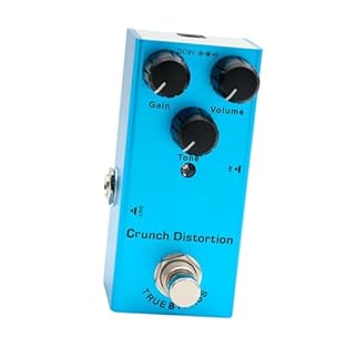 [Compact and Portable] Mini size metal shell guitar pedal measuring 3.62 x 2.05 x 1.65 inches and weighing only 5.08oz, ideal for musicians on the go. [10 Versatile Effects] Choose from Vintage Overdrive, Drive, Crunch Distortion, Analog Chorus, Digi...