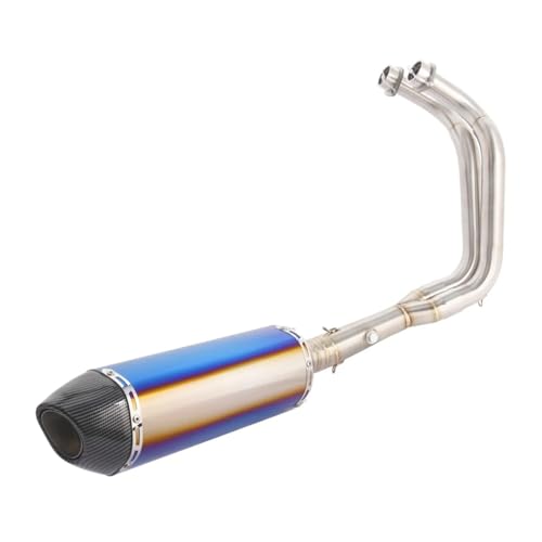 Adaptateur MT-07 avec silencieux bleu pour optimiser le flux d'échappement