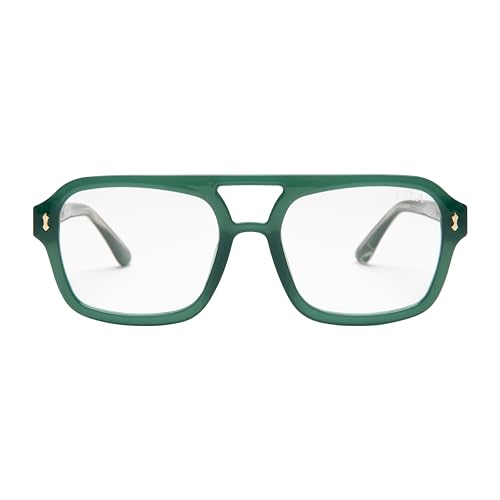 I-SEA Royal Reader Eyeglasses - Rectangle, Anti-Glare, Bluelight Blocking, Women's Reading Glasses (Kale, 2)