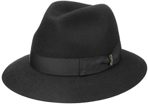 قیمت و خرید Borsalino Classic Fedora Hat-Black برند Borsalino | مالتینا