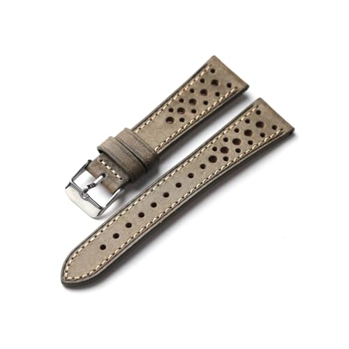 Bracelet montre cuir ventilé ultra-mince anti-transpiration 20 22 mm