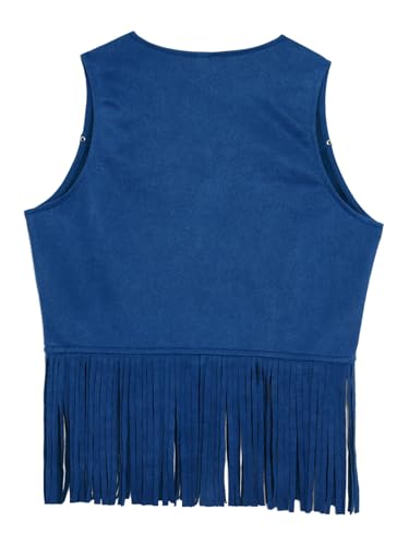 Kids Boys Girls Hippie Dance Vest Faux Suede Fringe Western Waistcoat4
