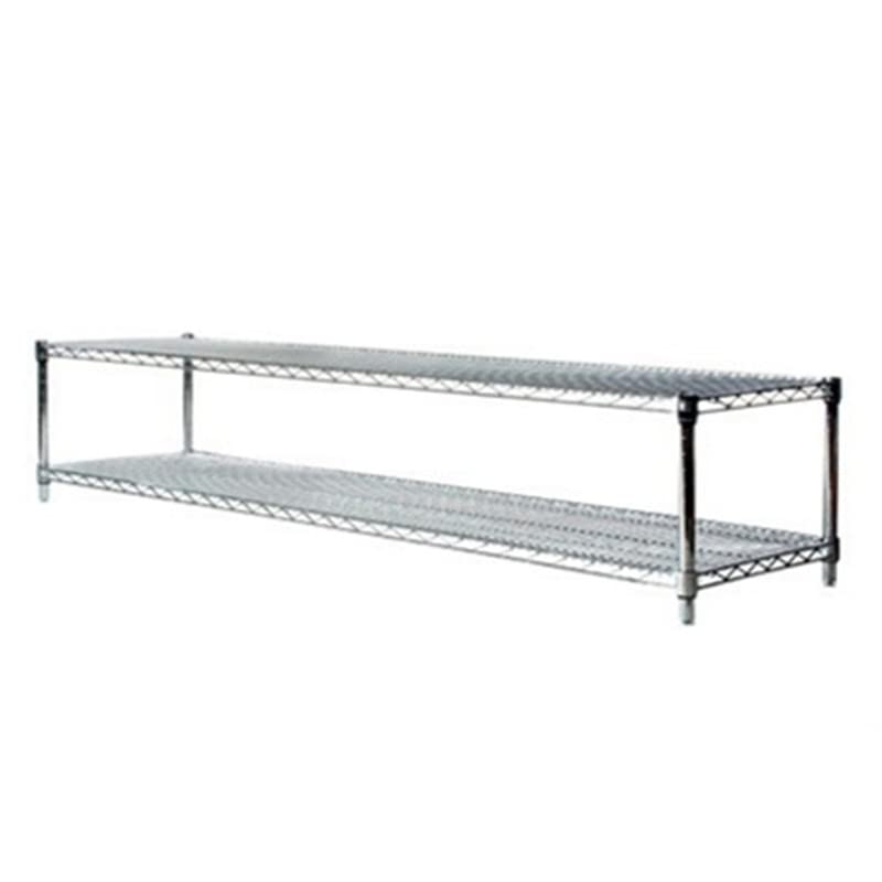 Shelving Inc. 18" d x 36" w Chrome Wire Shelving with 2 Tier Shelves, Weight Capacity 800lbs Per Shelf